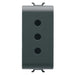 GW12201 - PRESA STANDARD ITALIANO 250V ac - 2P+T 10A - P11 - 1 MODULO - NERO - CHORUS 