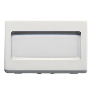 GW20024 - PULSANTE CON TARGA PORTANOME ILLUMINABILE 250V ac - NA 10A - 3 MODULI - SYSTEM WHITE 