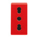 GW20295 - PRESA STANDARD ITALIANO 250V ac - PER LINEE DEDICATE - 2P+T 16A BIVALENTE - P17-11 - 1 MODULO - ROSSO - SYSTEM 