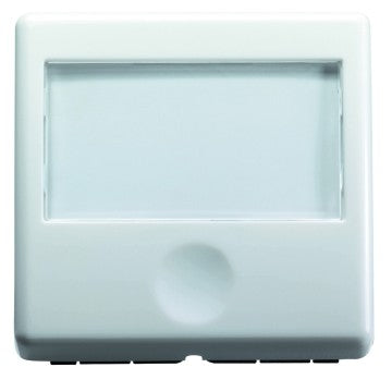 GW20591 - PULSANTE CON TARGA PORTANOME ILLUMINABILE 250V ac - NA 10A - 2 MODULI - SYSTEM WHITE 