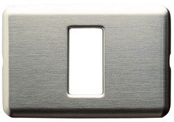 GW22209 - PLACCA 4 P.LAM.INOX SATINATO CLASSC 