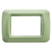GW22543 - PLACCA TOP SYSTEM - IN TECNOPOLIMERO FINITURA LUCIDA - 3 POSTI - VERDE VENEZIA - SYSTEM 