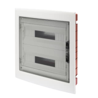 GW40609 - QUADRO DI DISTRIBUZIONE CON PANNELLI FINESTRATI E TELAIO ESTRAIBILE - PORTA TRASPARENTE FUM - (18X2) 36 MODULI IP40 