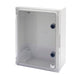 GW44821 - QUADRO STAGNO PORTA TRASPARENTE MUNITA DI SERRATURA - GWPLAST 120 - 396X474X160 - IP55 - GRIGIO RAL 7035 