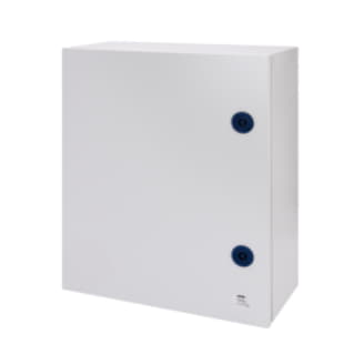 GW46032 - QUADRO METALLO PORTA CIECA MUNITA DI SERRATURA 310X425X160 - IP55 - GRIGIO RAL 7035 