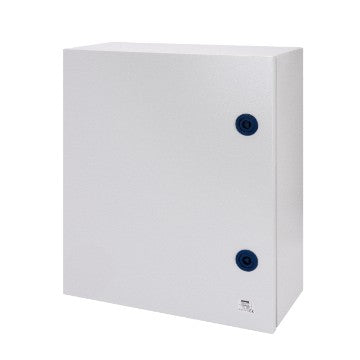 GW46035 - QUADRO METALLO PORTA CIECA MUNITA DI SERRATURA 515X650X250 - IP55 - GRIGIO RAL 7035 