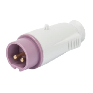 GW60064 - SPINA MOBILE DIRITTA - IP44 - 2P 16A 20-25V 50-60HZ - VIOLA - S.R. - CABLAGGIO A VITE 