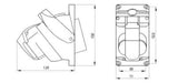 GW66426 - COMBIBLOC - SENZA FONDO - IP44 - 2P+T 16A 200-250V - 50/60HZ 6H 