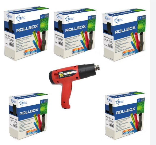KT1064 -                                                                                 ETELEC ITALIA SPA - ETLKT1064 GUAINA TERMORESTRINGENTE KIT 5PZ + PHON 