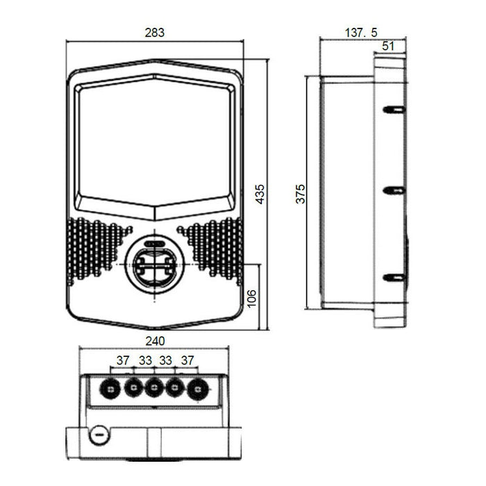 GWJ3002A - Wall Box Icon Caricabatterie per veicoli elettrici GEWISS 7.4 Kw T2S IP55