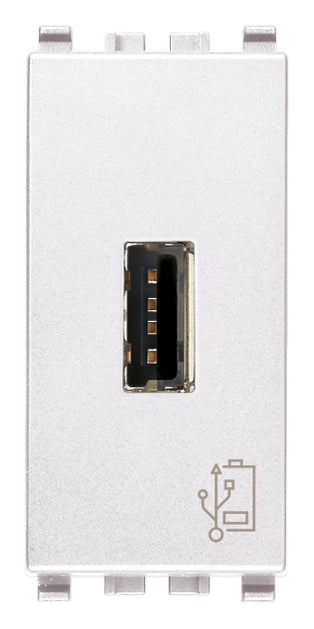 20292.B - Eikon bianca Unit alimentazione USB 5V1‚5A 1M bianco 